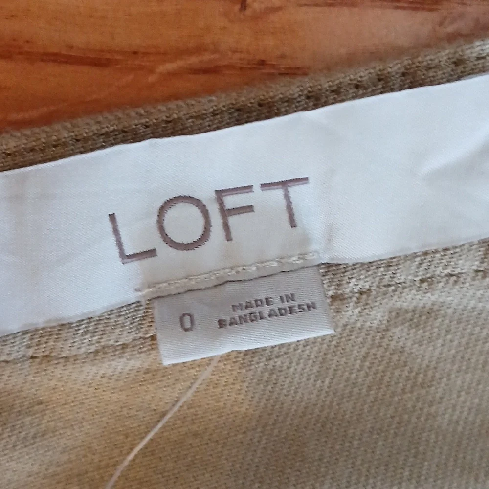 Loft Sleeveless Button-Front Dress in Khaki
